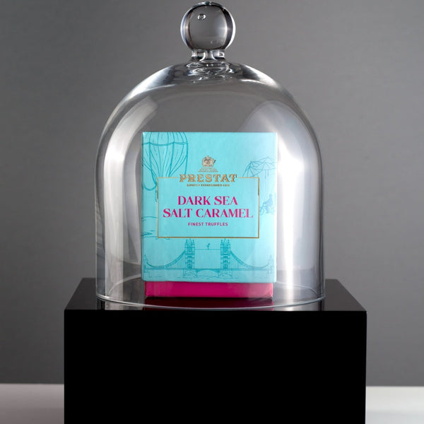Prestat Dark Sea Salt Caramel Truffles And Medium Cloche Gift Set