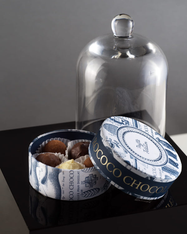 Rococo Mini Truffle Selection and Small Glass Cloche Gift Set - Novenary